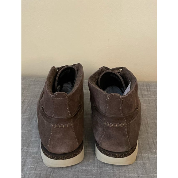 Nwt CLARK Dakin Deck Mens 10.5 Mushroom Beige Wool Lined Leather Boots main image 8